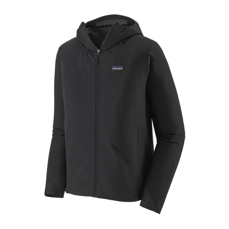 PATAGONIA MENS R1 TECHFACE HOODY BLACK